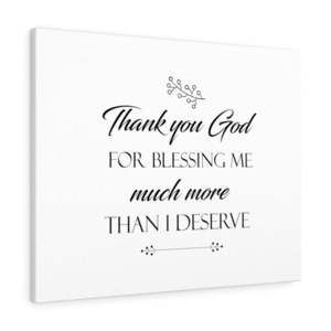 Scripture Sign  Thank You God For Blessing Me Bible Verse Canvas Christian Wall